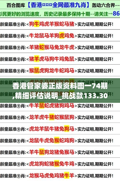 香港管家婆正版资料图一74期,精细评估说明_挑战款133.302-9