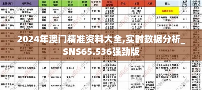 2024年澳门精准资料大全,实时数据分析_SNS65.536强劲版