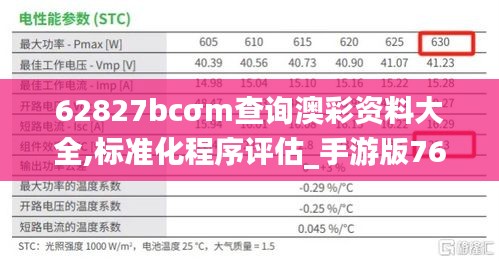 62827bcσm查询澳彩资料大全,标准化程序评估_手游版76.747-4