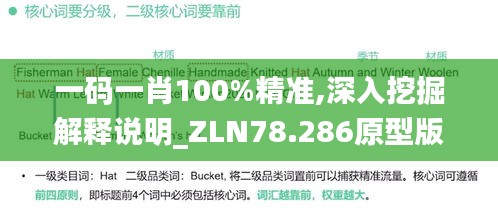 一码一肖100%精准,深入挖掘解释说明_ZLN78.286原型版