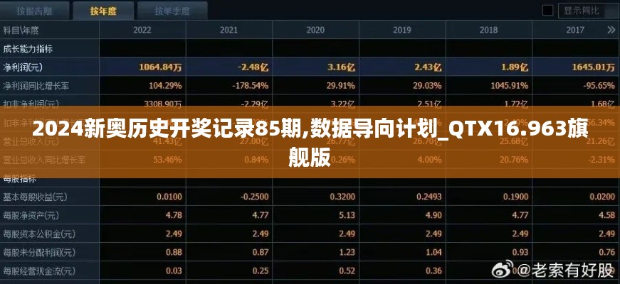 2024新奥历史开奖记录85期,数据导向计划_QTX16.963旗舰版