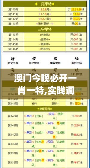 澳门今晚必开一肖一特,实践调查说明_JXQ1.170旅行者特别版