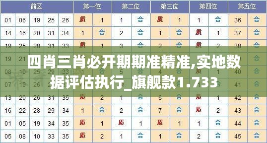 四肖三肖必开期期准精准,实地数据评估执行_旗舰款1.733