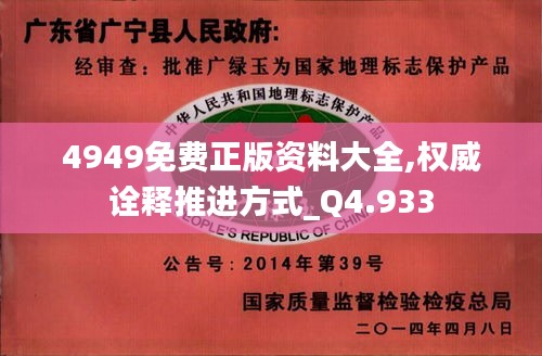 4949免费正版资料大全,权威诠释推进方式_Q4.933