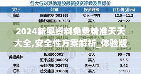 2024新奥资料免费精准天天大全,安全性方案解析_体验版3.122