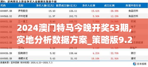 2024澳门特马今晚开奖53期,实地分析数据方案_策略版9.283
