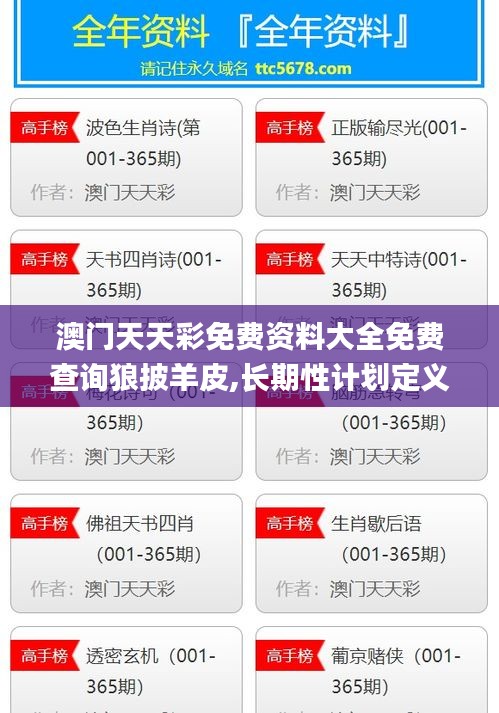澳门天天彩免费资料大全免费查询狼披羊皮,长期性计划定义分析_复古版10.673