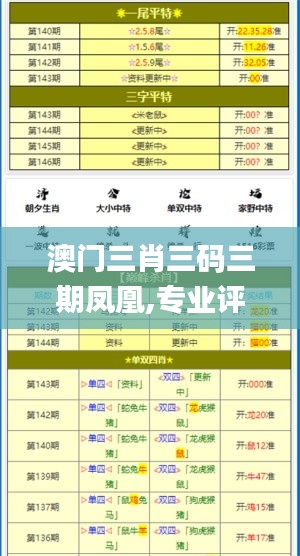澳门三肖三码三期凤凰,专业评估解析_试用版3.702