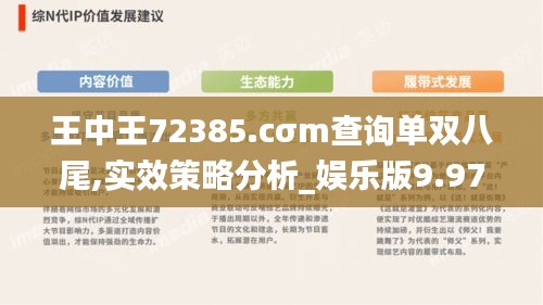 王中王72385.cσm查询单双八尾,实效策略分析_娱乐版9.972