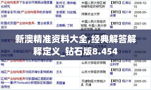新澳精准资料大全,经典解答解释定义_钻石版8.454