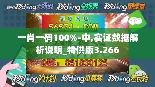 一肖一码100%-中,实证数据解析说明_特供版3.266