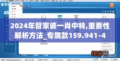 2024年管家婆一肖中特,重要性解析方法_专属款159.941-4
