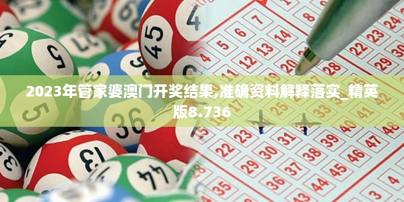 2023年管家婆澳门开奖结果,准确资料解释落实_精英版8.736