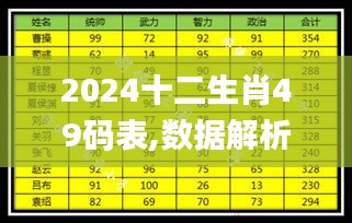 2024十二生肖49码表,数据解析支持策略_DX版6.665