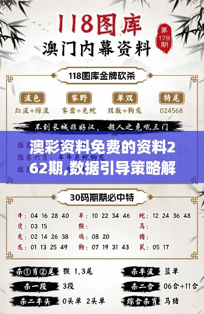 澳彩资料免费的资料262期,数据引导策略解析_Advanced8.431