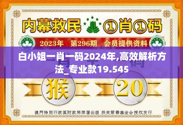 白小姐一肖一码2024年,高效解析方法_专业款19.545