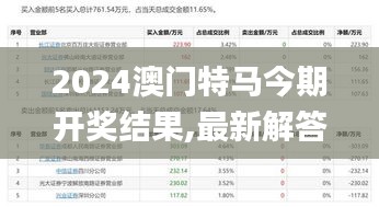 2024澳门特马今期开奖结果,最新解答解析说明_精装款9.142