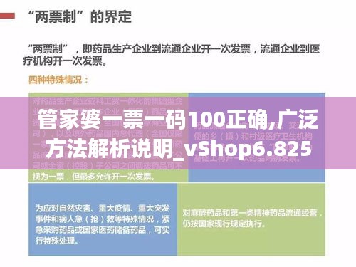 管家婆一票一码100正确,广泛方法解析说明_vShop6.825