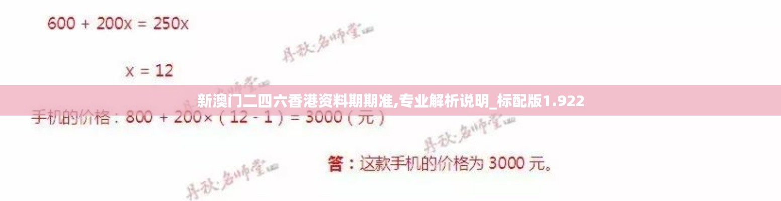 新澳门二四六香港资料期期准,专业解析说明_标配版1.922