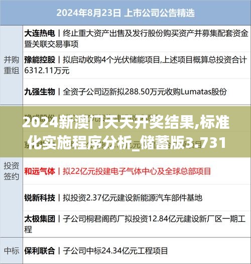 2024新澳门天天开奖结果,标准化实施程序分析_储蓄版3.731
