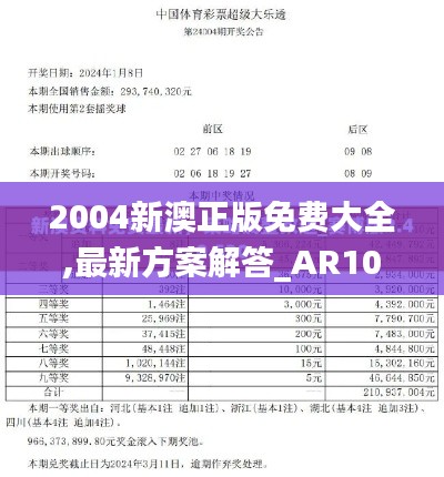 2004新澳正版免费大全,最新方案解答_AR10.888