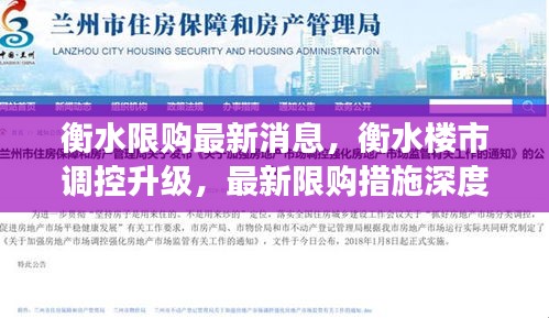 衡水楼市调控升级，最新限购措施深度解读及消息汇总