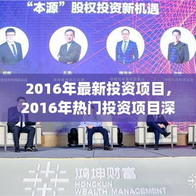2016年热门投资项目深度解析，引领未来财富增长新机遇