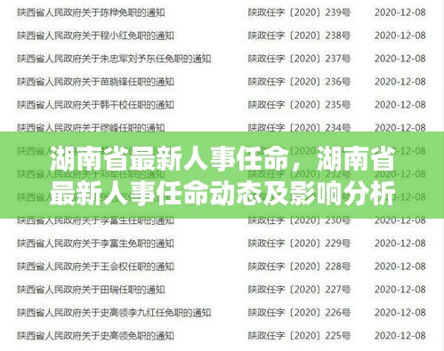 湖南省最新人事任命动态与影响分析摘要