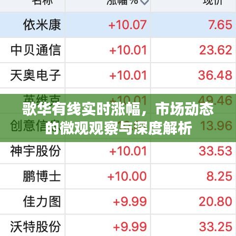 歌华有线实时涨幅，市场动态微观观察与深度解析报告