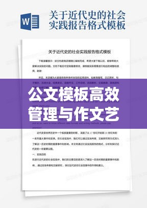 公文模板高效管理与作文艺术技巧结合提升效率