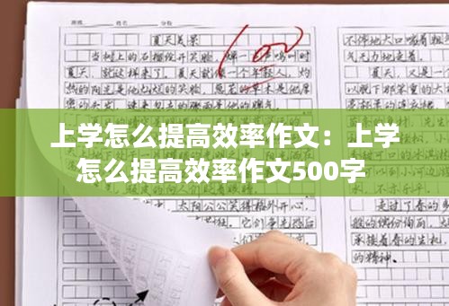 上学怎么提高效率作文：上学怎么提高效率作文500字 
