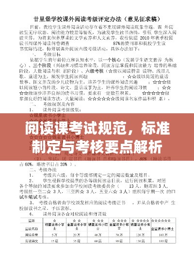 阅读课考试规范，标准制定与考核要点解析