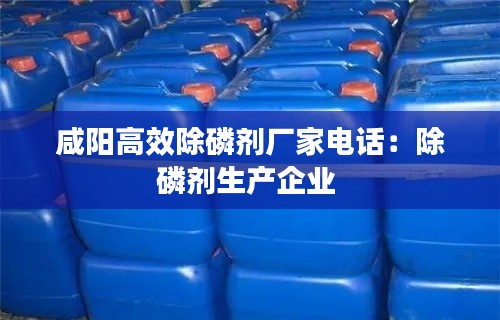 咸阳高效除磷剂厂家电话：除磷剂生产企业 