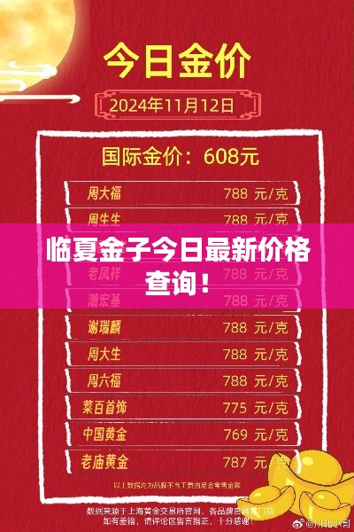 临夏金子今日最新价格查询！