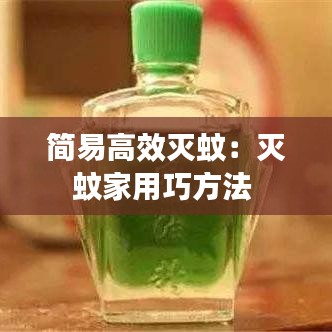 简易高效灭蚊：灭蚊家用巧方法 