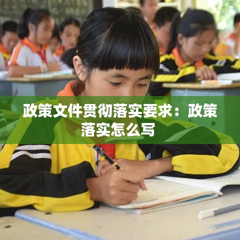 政策文件贯彻落实要求：政策落实怎么写 