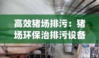 高效猪场排污：猪场环保治排污设备 