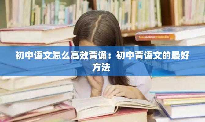 初中语文怎么高效背诵：初中背语文的最好方法 