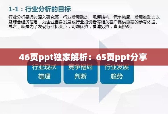 46页ppt独家解析：65页ppt分享 