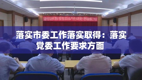 落实市委工作落实取得：落实党委工作要求方面 