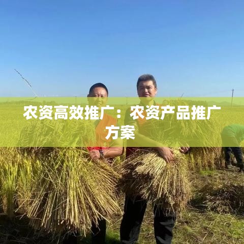 农资高效推广：农资产品推广方案 