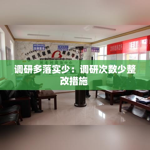 调研多落实少：调研次数少整改措施 