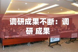 调研成果不断：调研 成果 