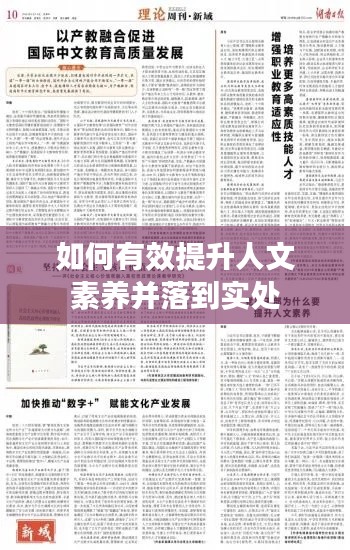 如何有效提升人文素养并落到实处