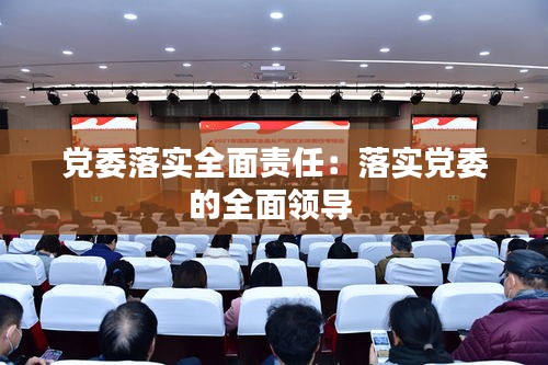 党委落实全面责任：落实党委的全面领导 