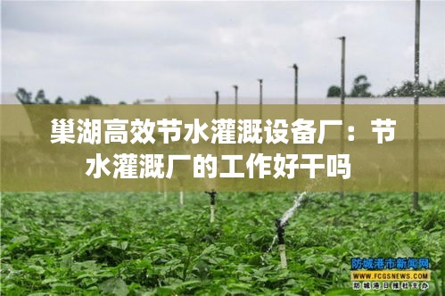 巢湖高效节水灌溉设备厂：节水灌溉厂的工作好干吗 