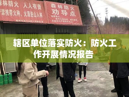 辖区单位落实防火：防火工作开展情况报告 