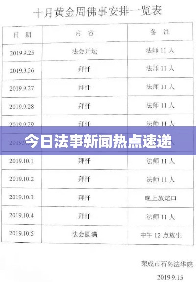 今日法事新闻热点速递