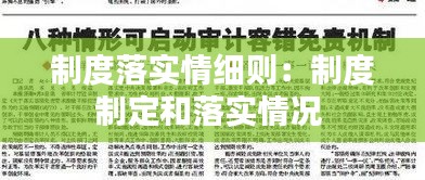 制度落实情细则：制度制定和落实情况 