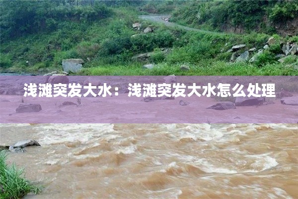 浅滩突发大水：浅滩突发大水怎么处理 